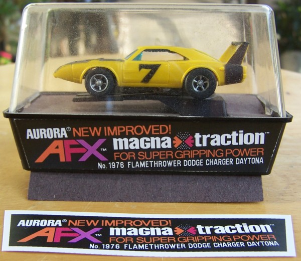 AFX FLAMETHROWER CHARGER DAYTONA 1976 Box Label Sticker Sheet