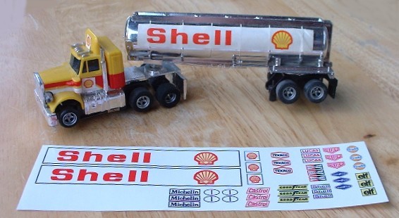 AFX trailer decal Set Autoworld Tyco HO Scale waterslide Semi 